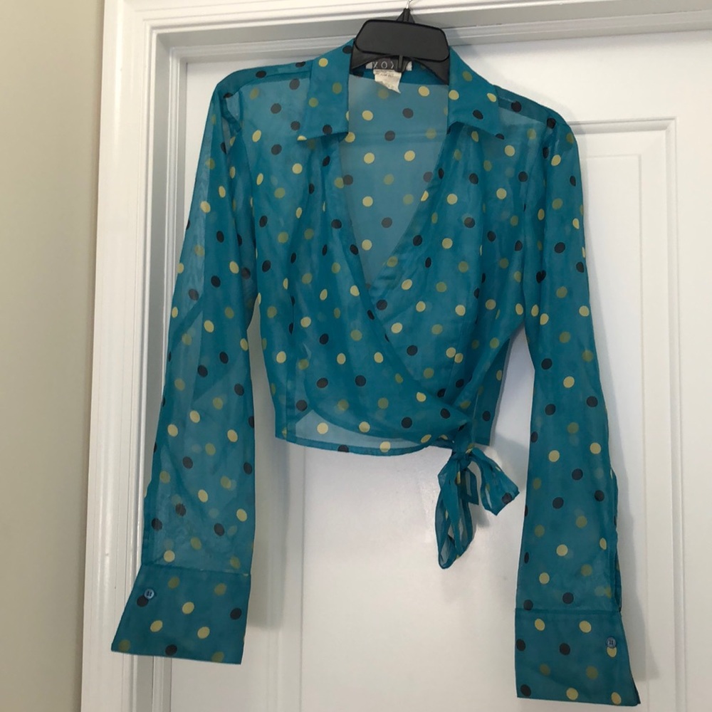 Women’s Sheer Wrap blouse S